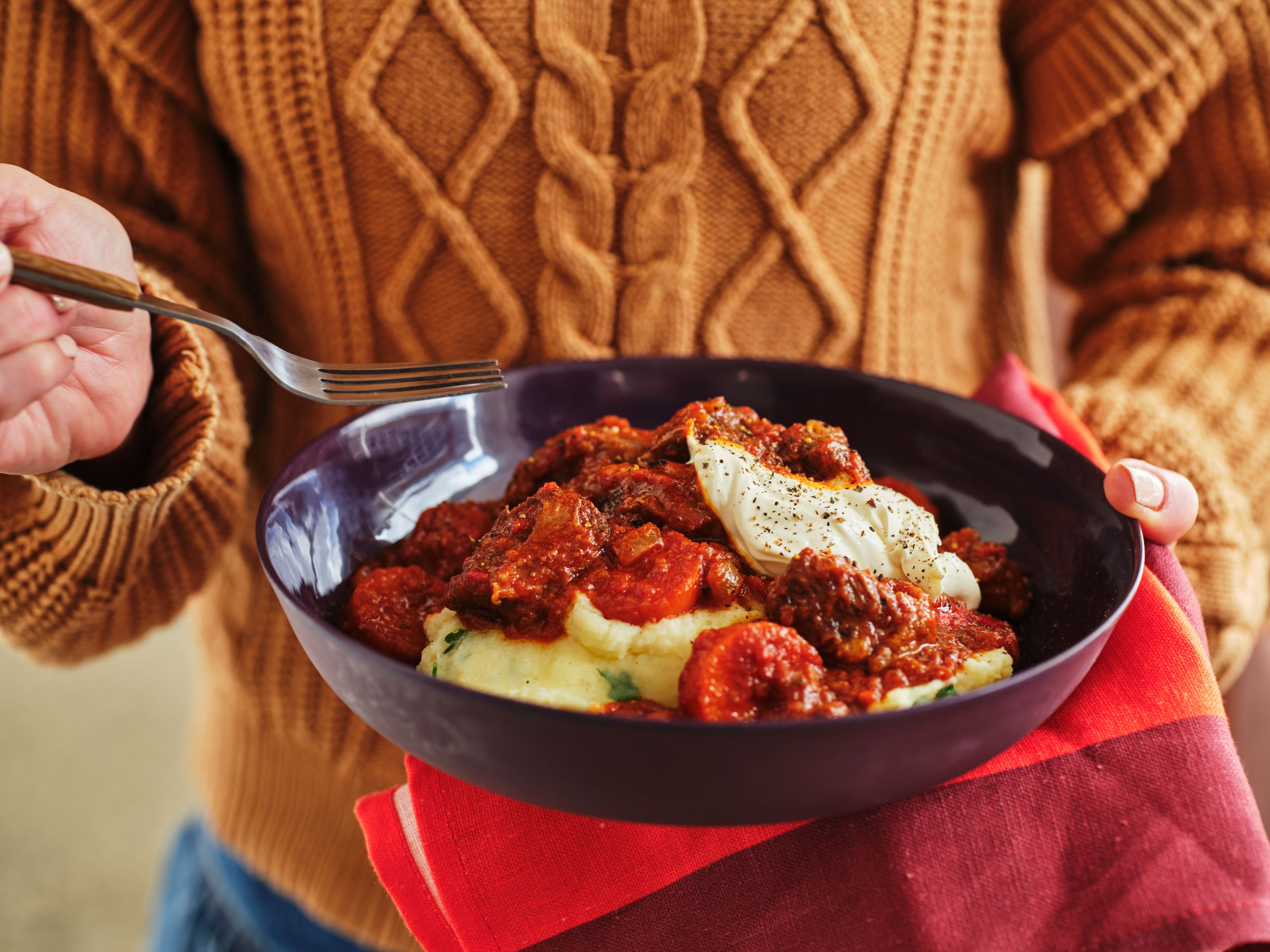 Slow-Cooked Beef Goulash with Parsley Mash