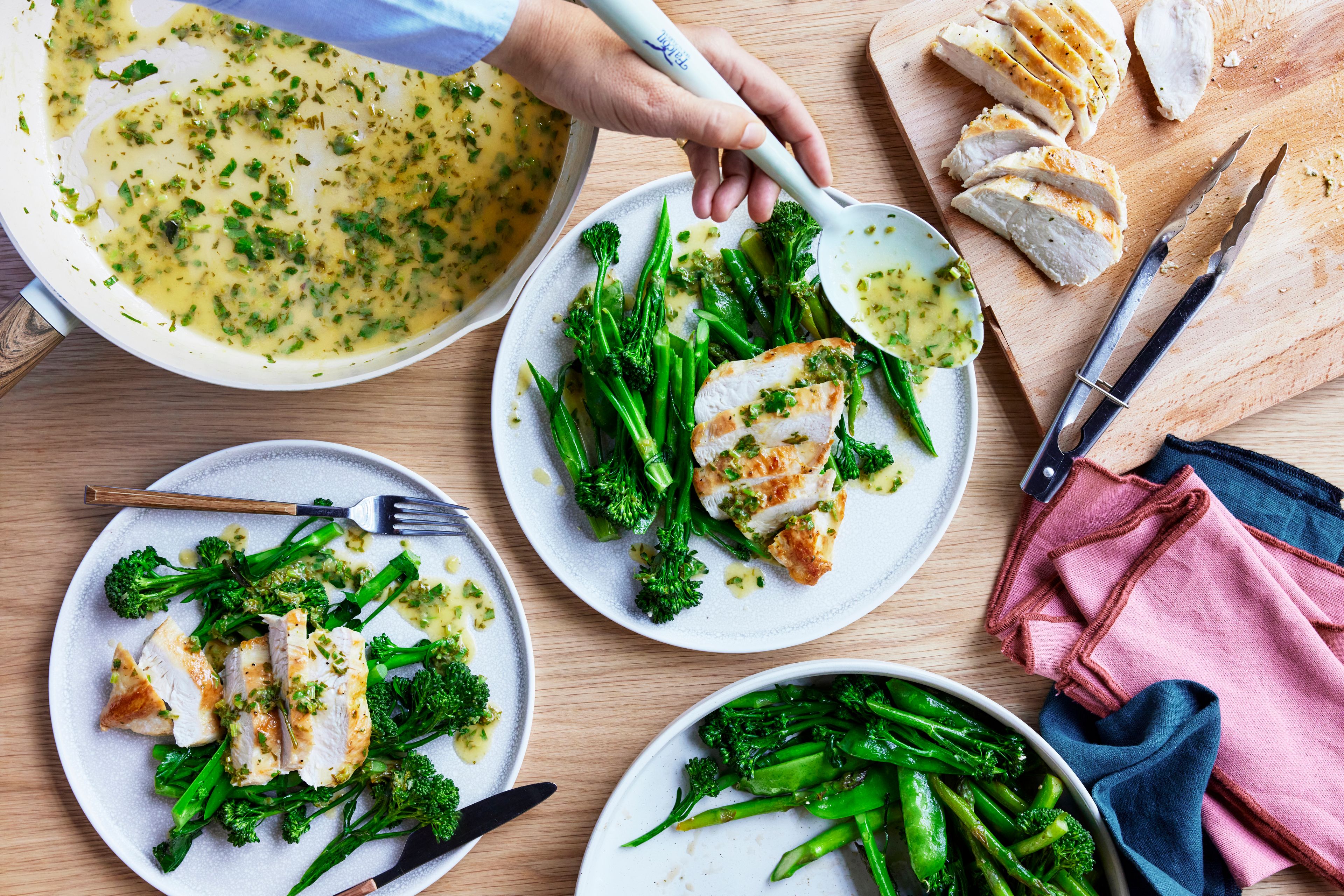 Spring Chicken with Greens and Lemon Butter Sauce - Meal Kit - Recipe