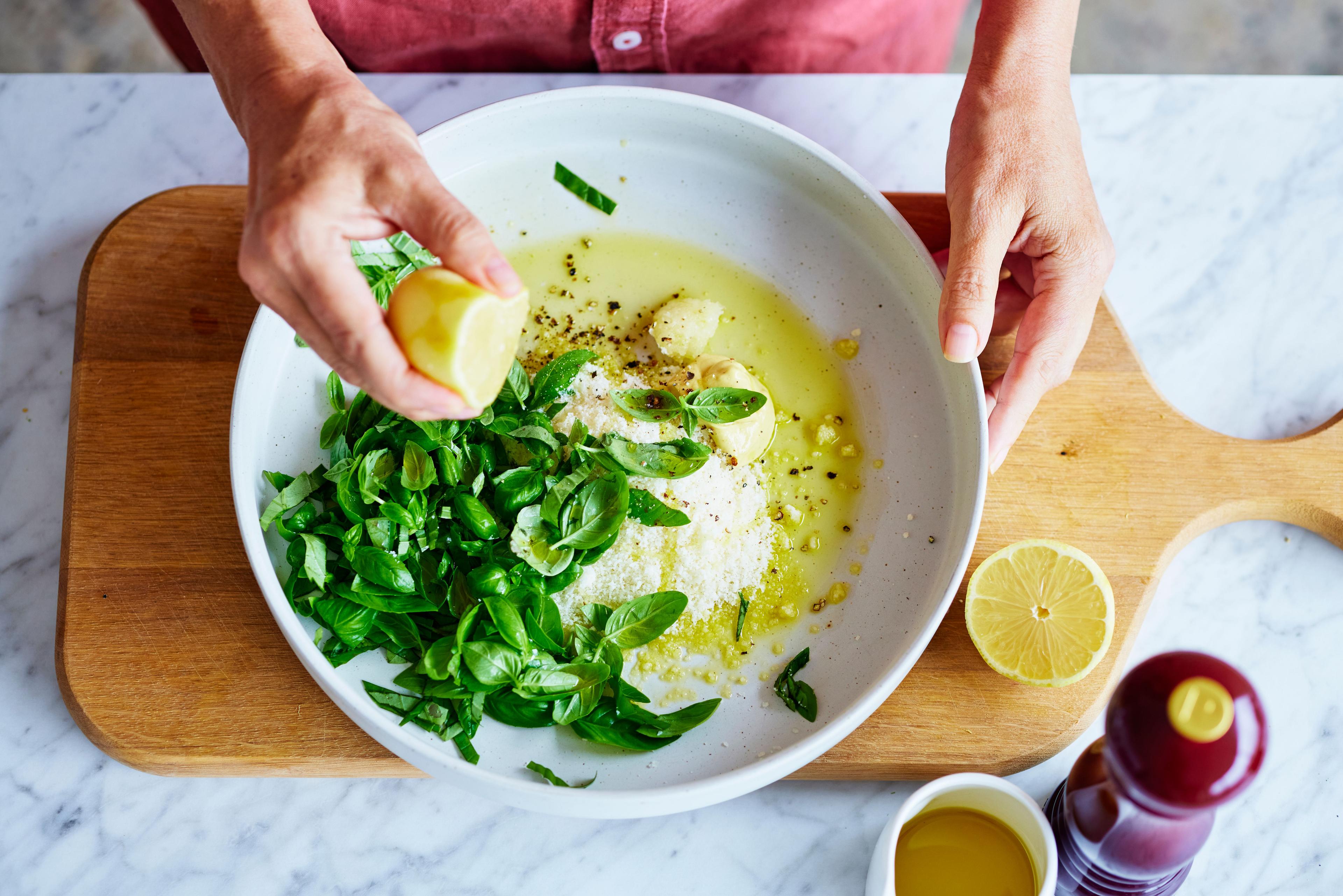 Basil, Parmesan and White Bean Salad