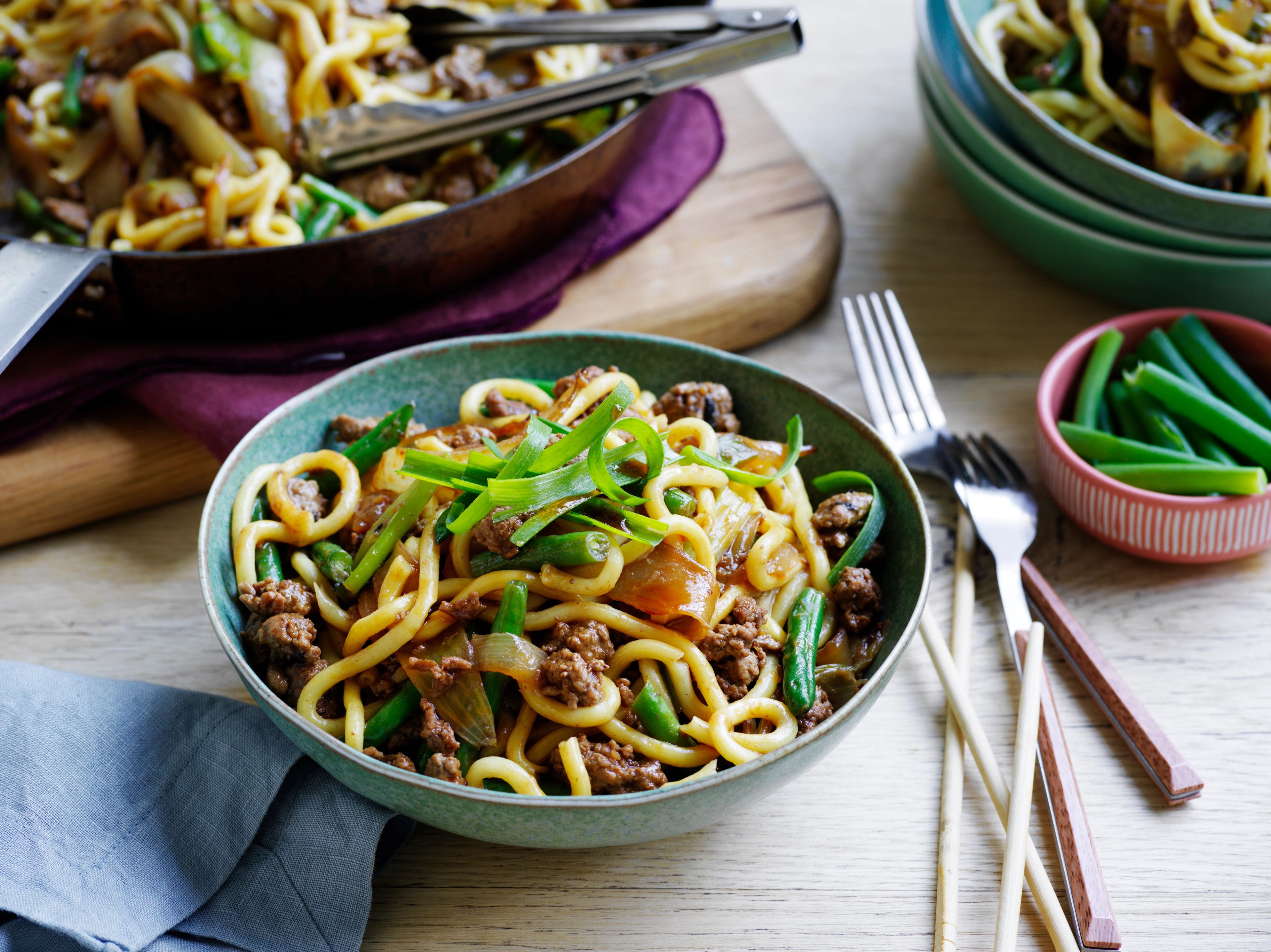 Mongolian Beef and Noodle Stir-Fry