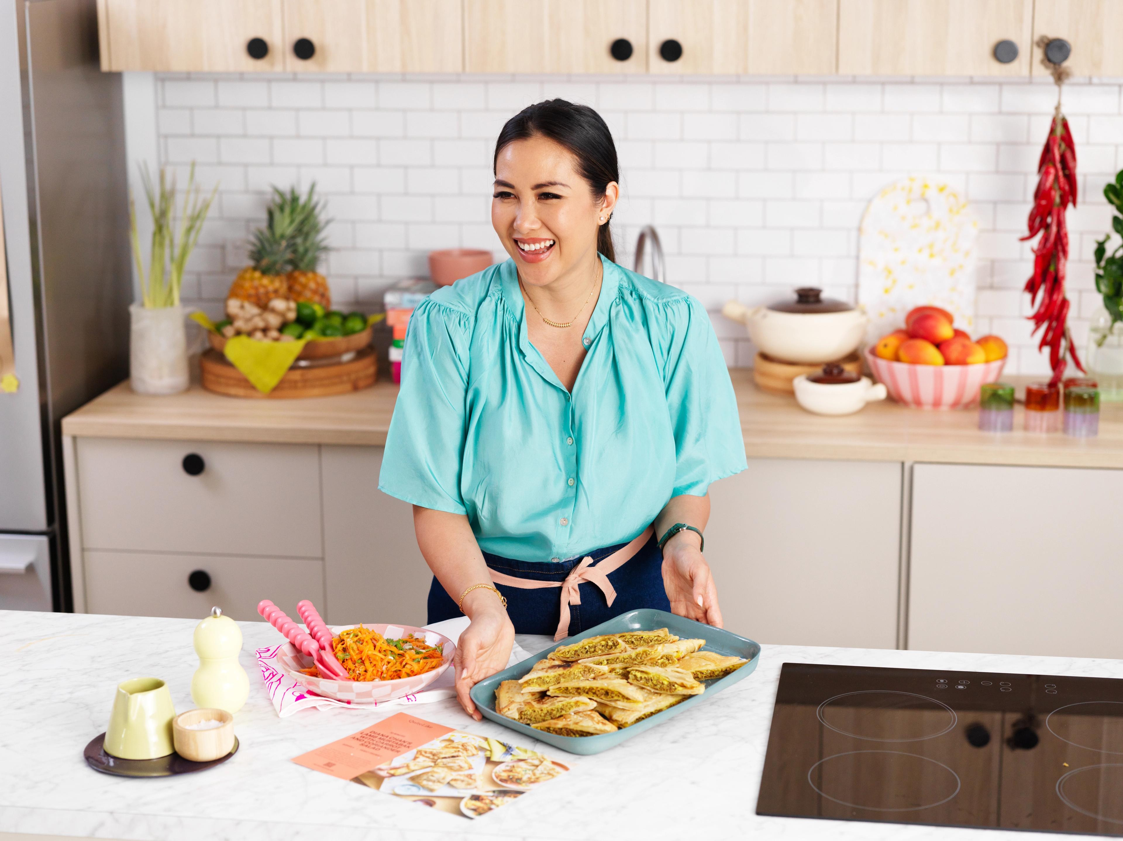 Diana Chan serving dinner