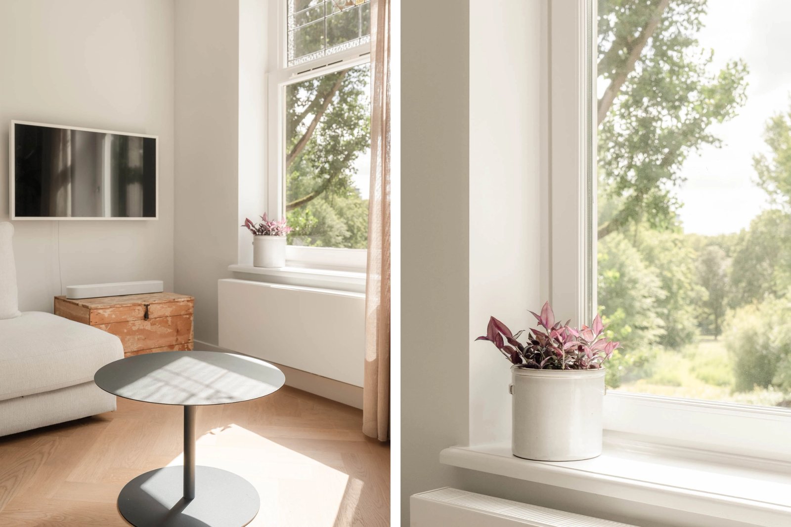 Lichte bovenwoning met serene woonsfeer aan de Postjeskade in Amsterdam