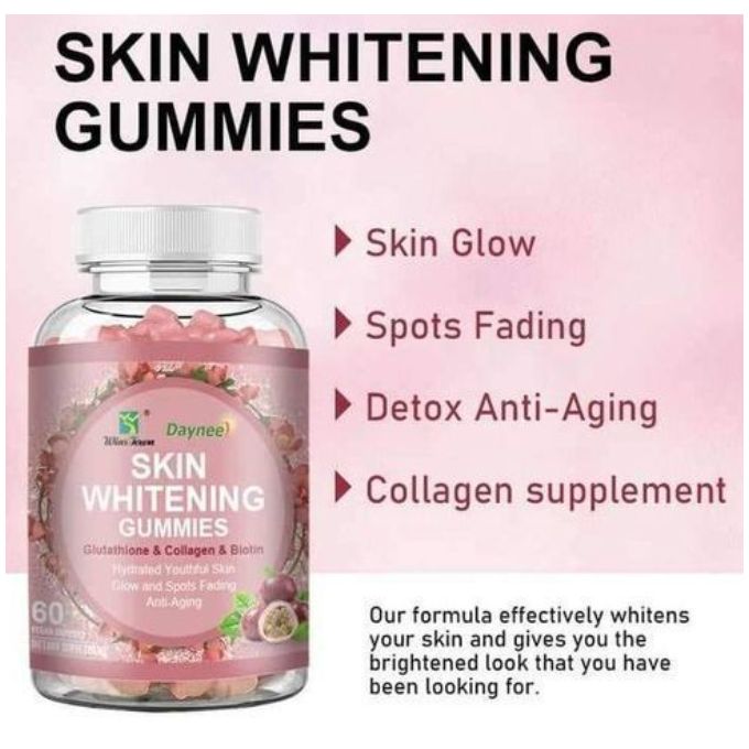 Skin Whitening Gummies With Glutathione And Collagen