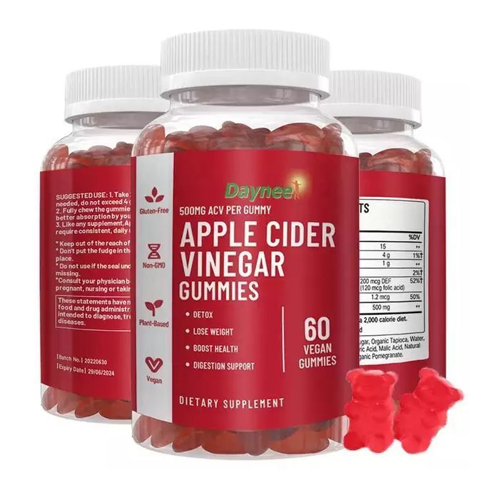 Daynee Apple Cider Gummies Detox, Weight Loss, Cholesterol & Energy