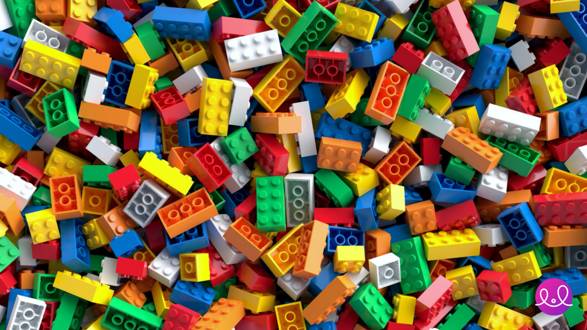 A box of LEGO bricks