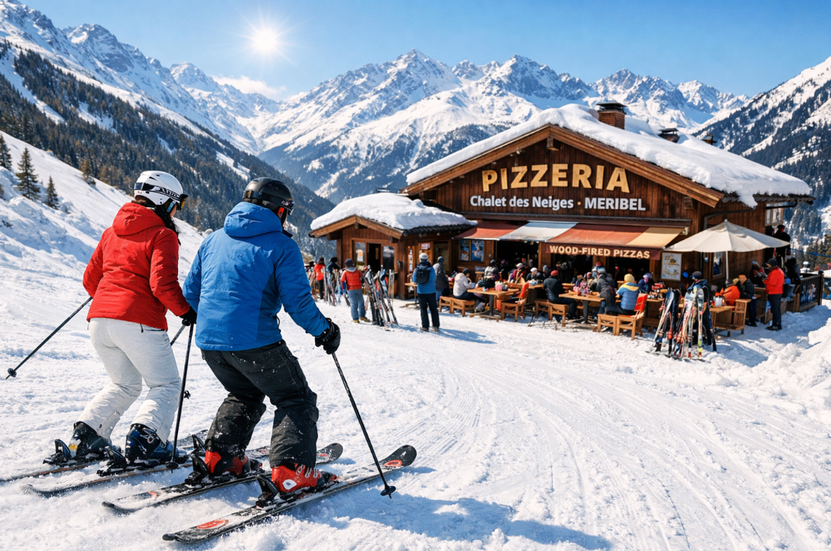 Side-by-side comparison Top: Original skiing image (blue jacket) Bottom: Edited version (green jacket with frog) Shows selective editing capability