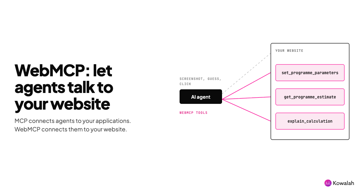 WebMCP: let agents talk to your website