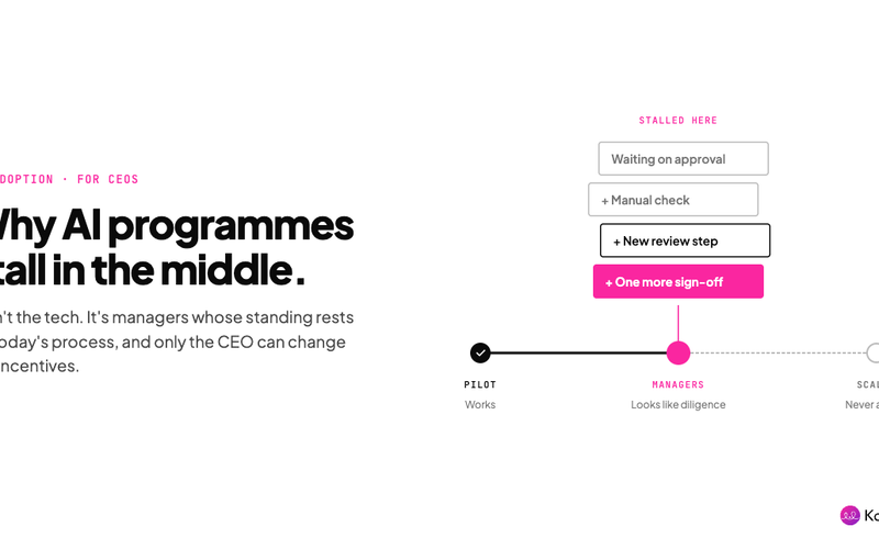 Why AI programmes stall in the middle, and what CEOs can do about it