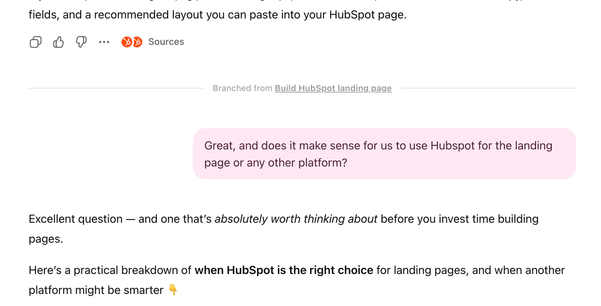 Branching chats in ChatGPT shared projects