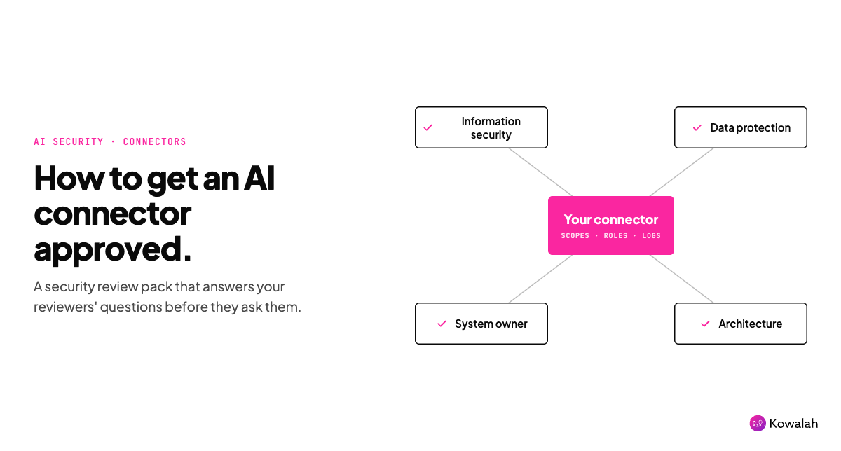 How to get an AI connector approved: a security review pack