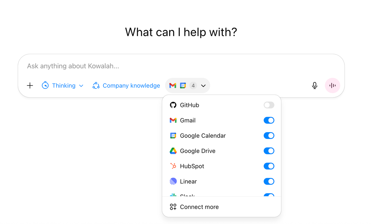 ChatGPT connects to your company knowledge