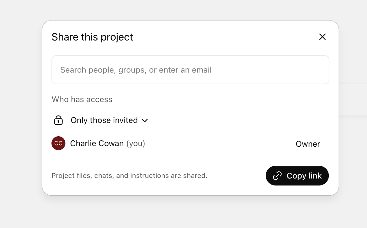 Share your ChatGPT project via a link