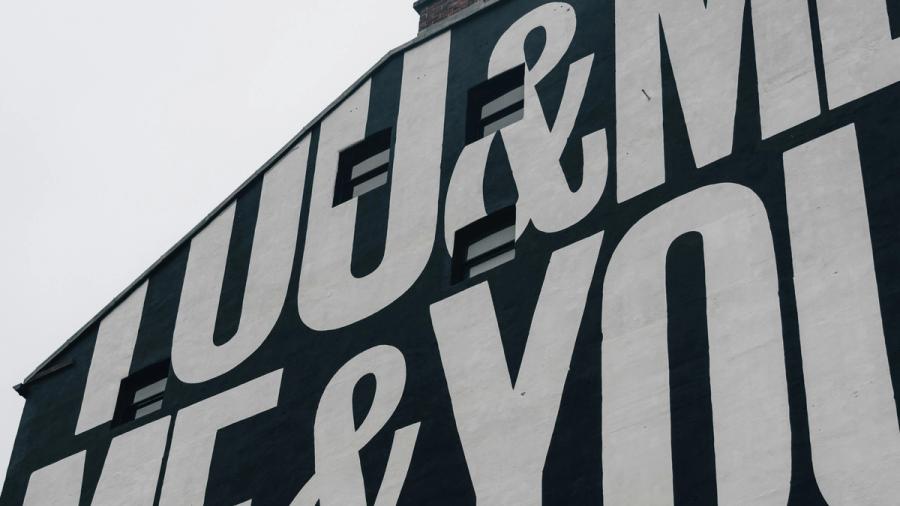 you & me on the side of a building