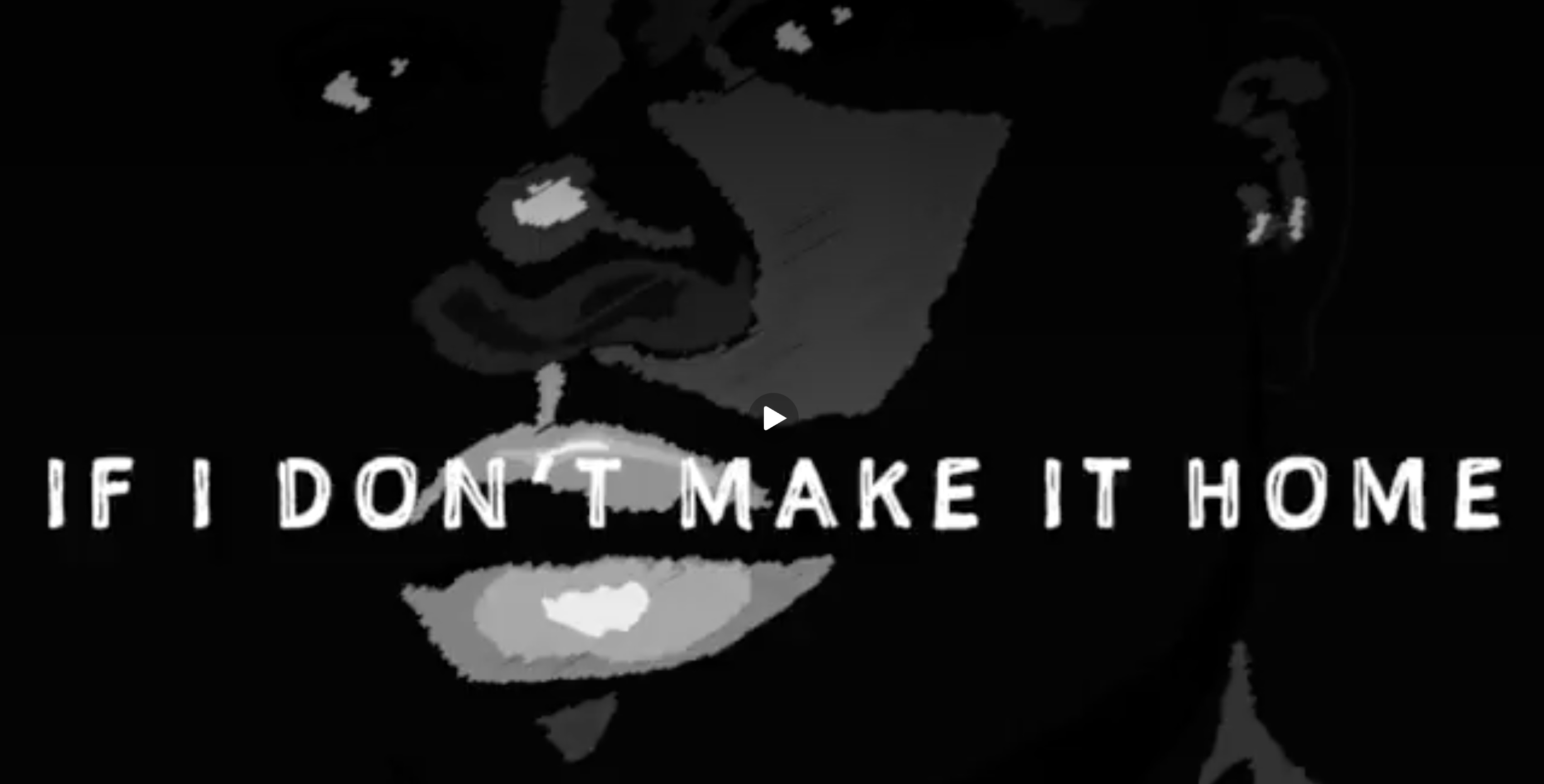 Screenshot of poem cover image if I don't make it home, picture of Derrick in background