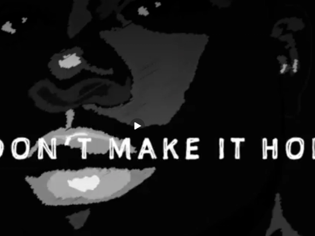 Screenshot of poem cover image if I don't make it home, picture of Derrick in background