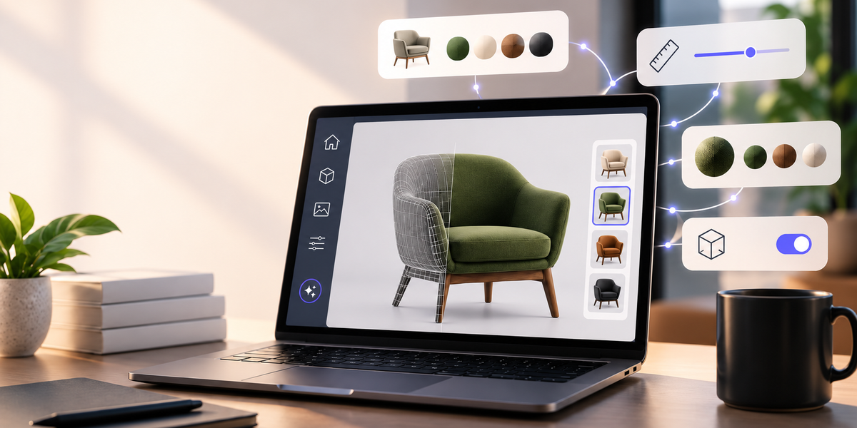 How to Create and Configure a 3D Product With AI