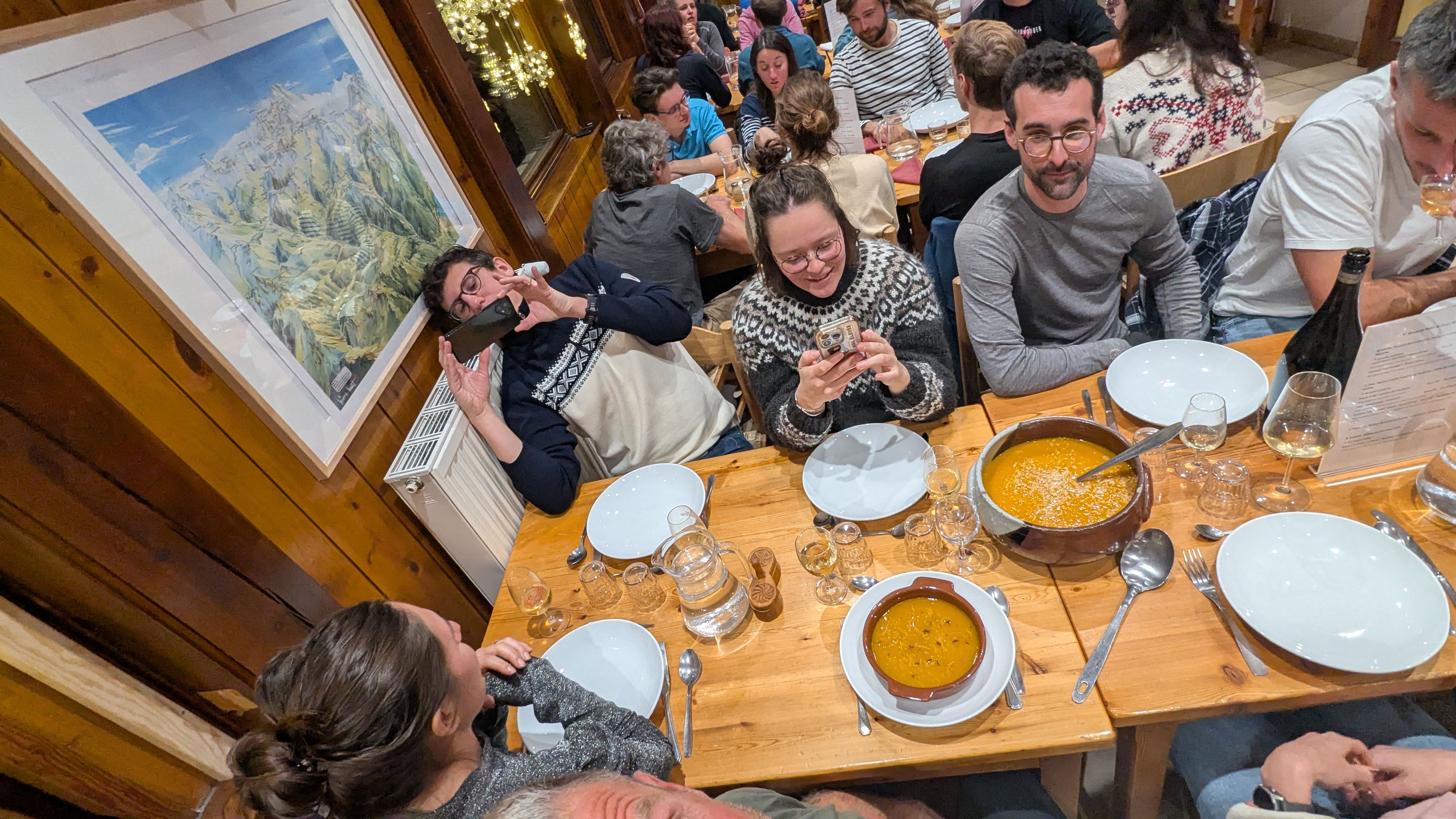 repas du soir au gîte l'Edelweiss