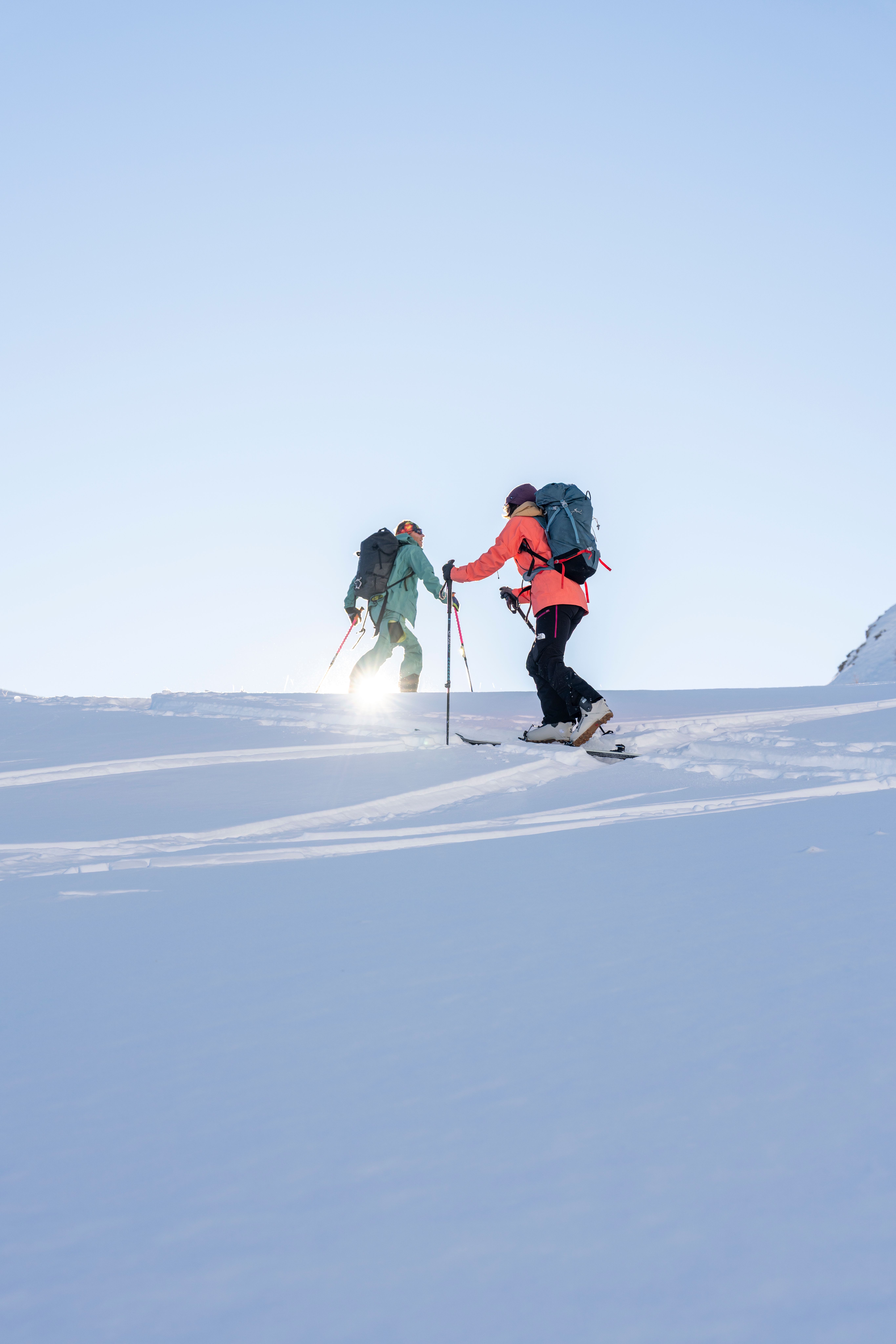 ski de randonnée guidé , dans les Hautes-Alpes.