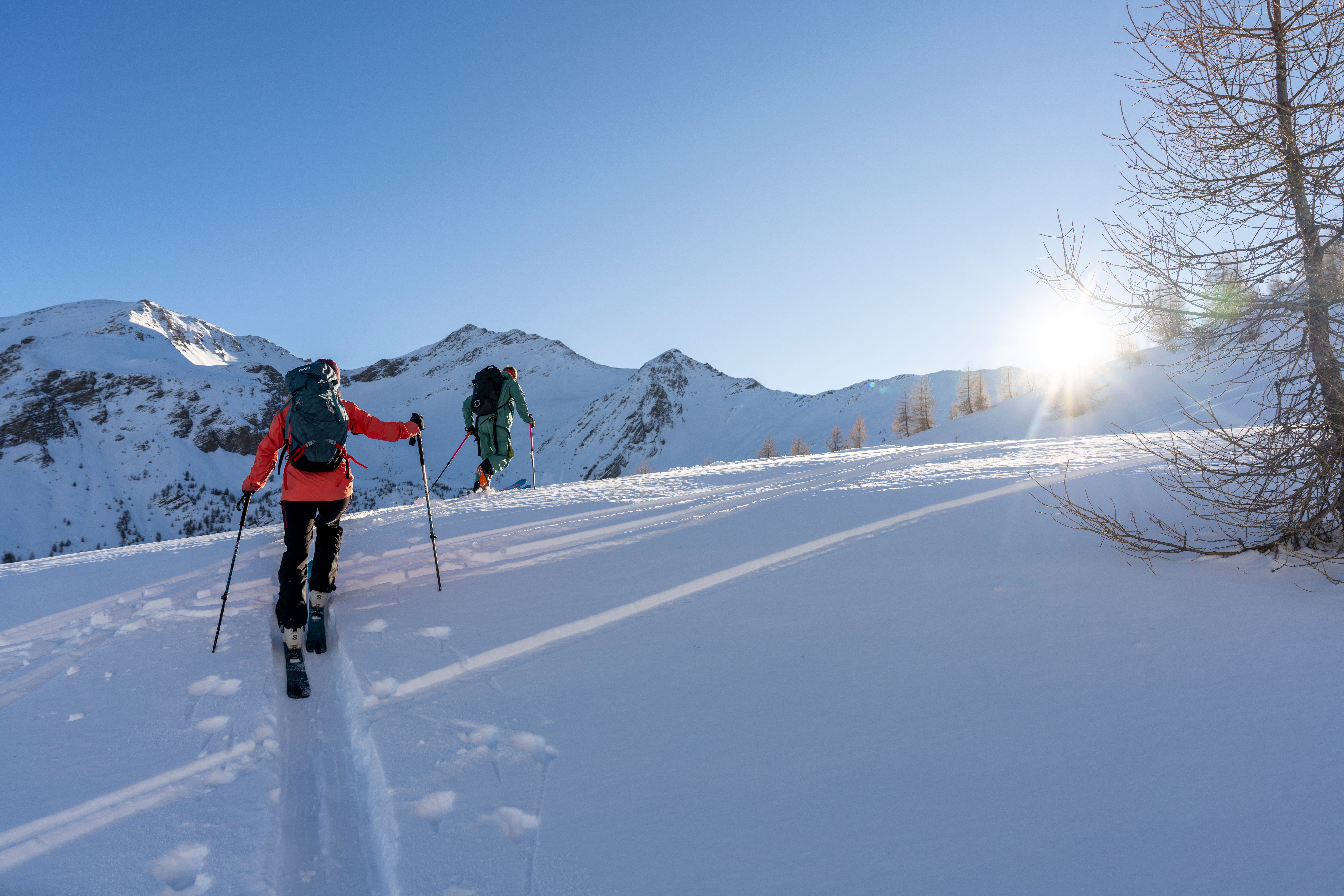 ski de randonnée dans le massif du Parpaillon, Vallon de l'Eissalete aux Orres.