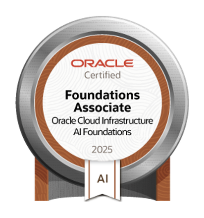 Oracle Cloud Infrastructure 2025 Certified AI Foundations Associate Oracle Cloud Infrastructure 2025 Certified AI Foundations Associate