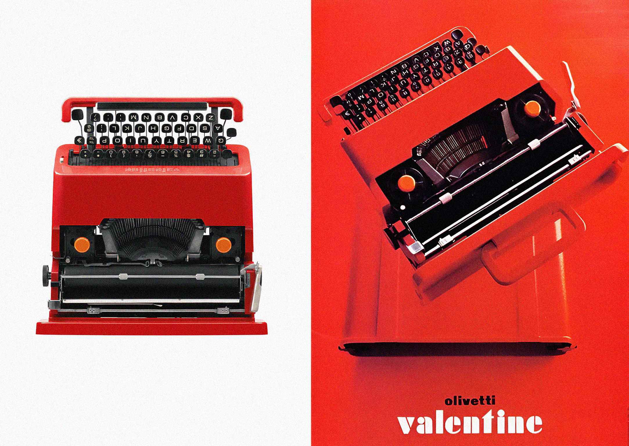 Ettore Sottsas & Perry King for Olivetti, Italy, Red Valentine Typewriter, 1968