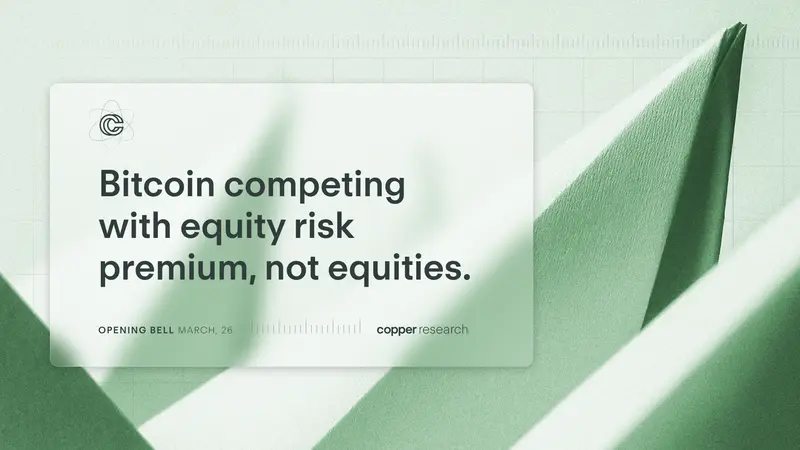 Bitcoin competing with equity risk premium, not equities