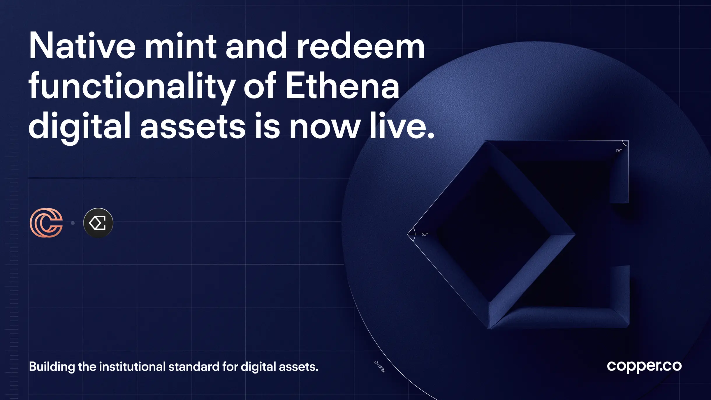Native mint and redeem functionality of Ethena digital asset