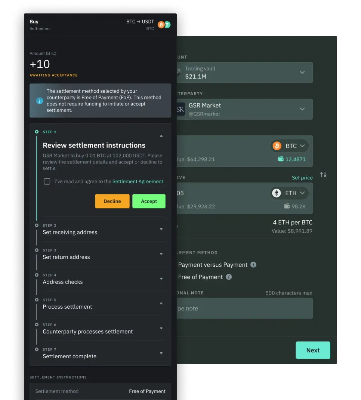 Copper network - payment transfer