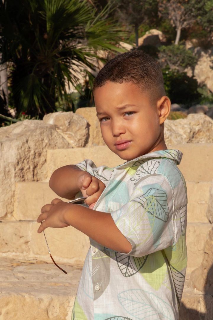 Child portrait outdoors in Cyprus