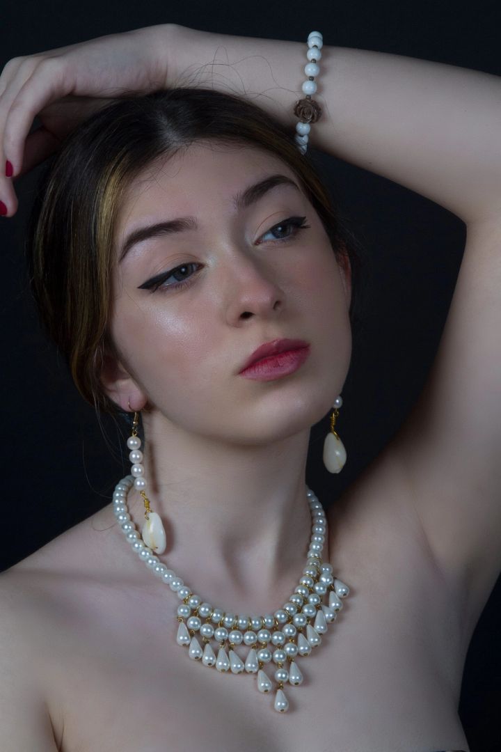 Creative studio beauty portrait in Cyprus