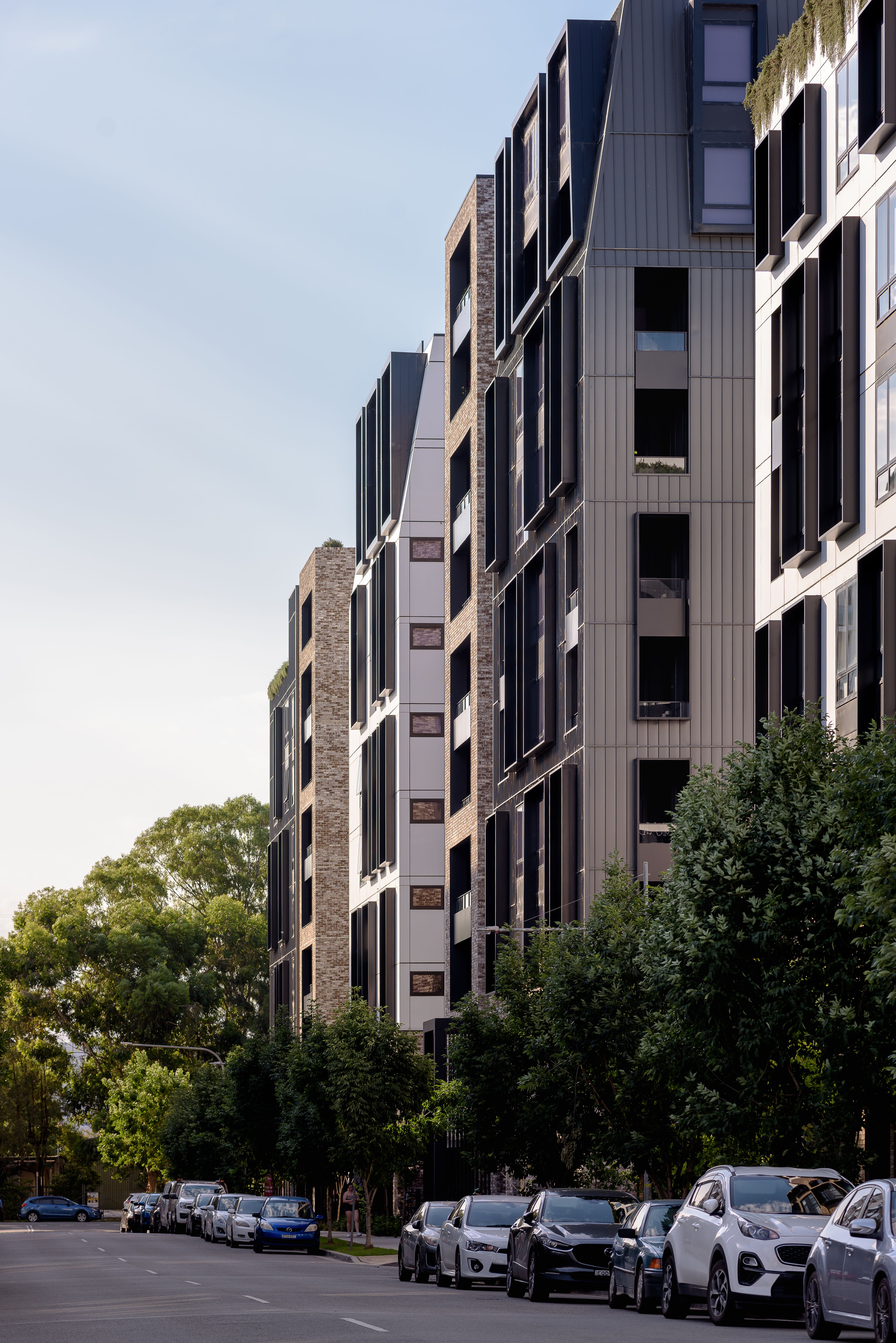 A street running along Navali apartments