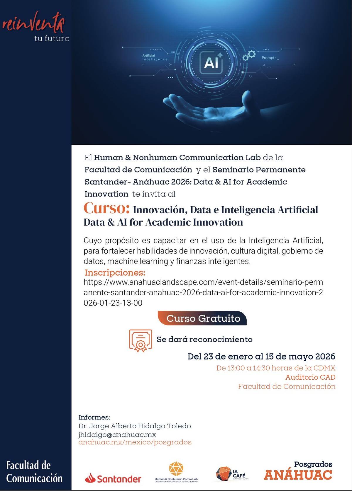 Seminario Permanente Santander-Anáhuac 2026: Data & AI for Academic Innovation