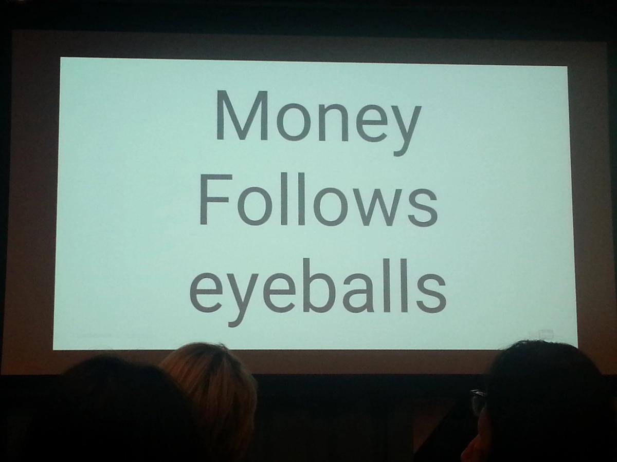 Foto: Louisa Mac // Money follows eyeballs // CC BY 2.0