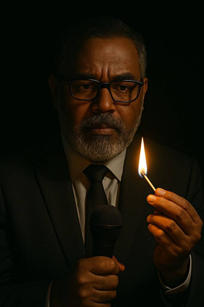 El comunicador que enciende cerillos en la oscuridad