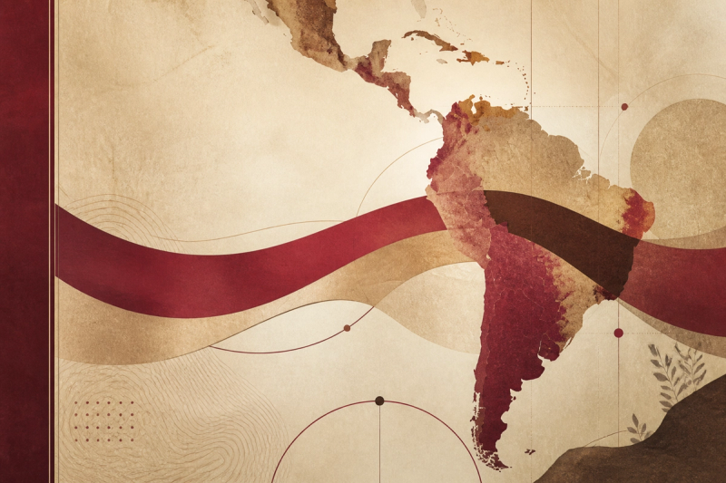 Cartografía abstracta con cintas regulatorias