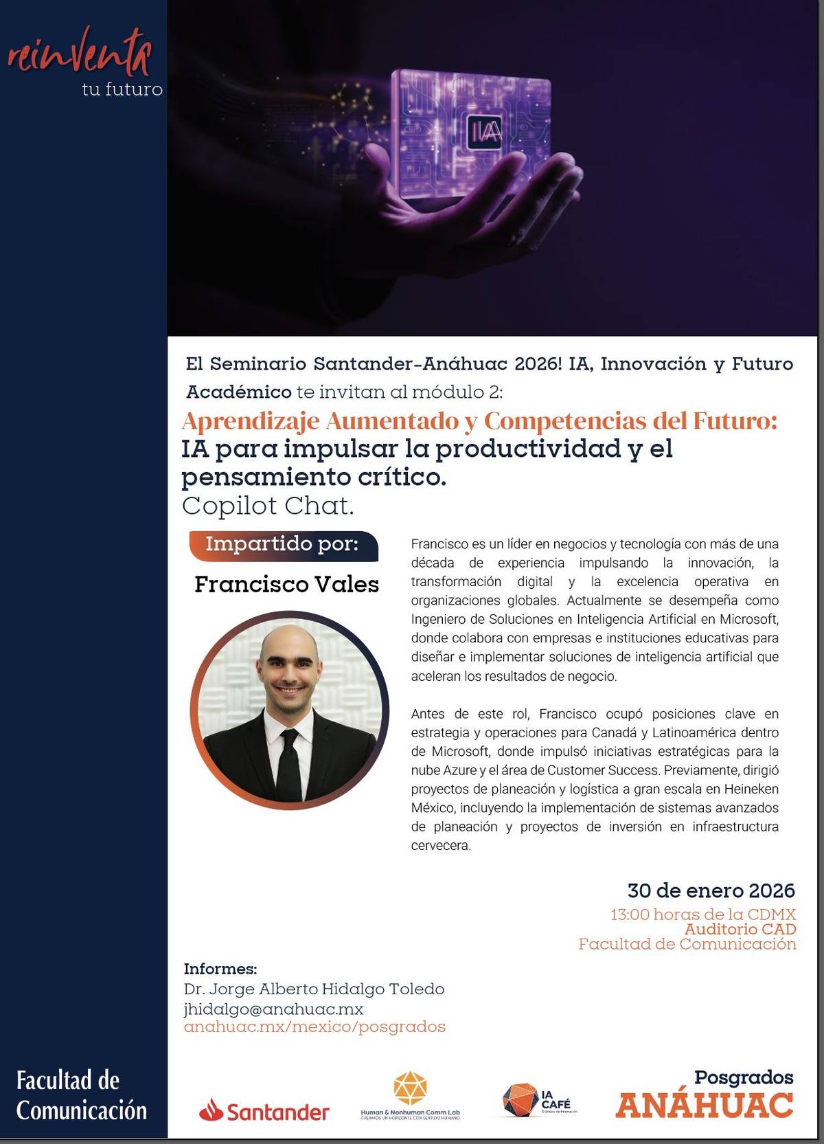 Aprendizaje Aumentado y Competencias del Futuro: IA para impulsar la productividad y el pensamiento crítico. Copilot Cha