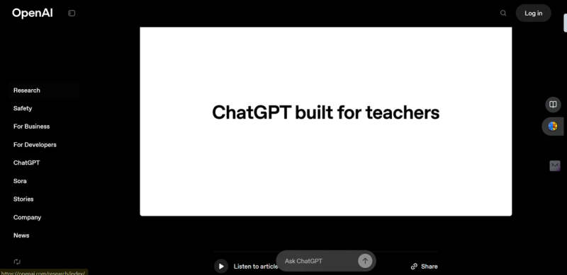 ChatGPT for Teachers: IA aplicada a la enseñanza