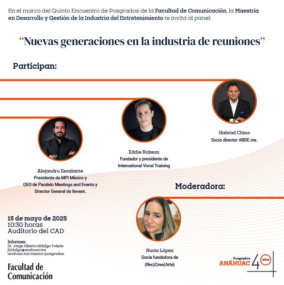 Conversatorio: Nuevas generaciones en la industria de reuniones