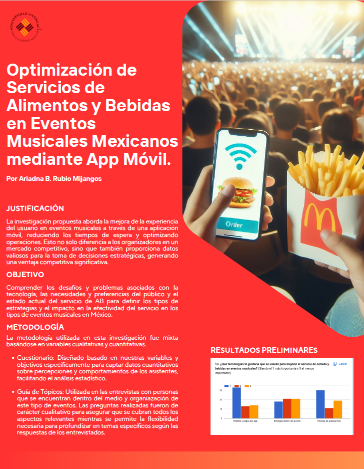Optimización de servicios de alimentos y bebidas en eventos musicales mexicanos mediante App móvil