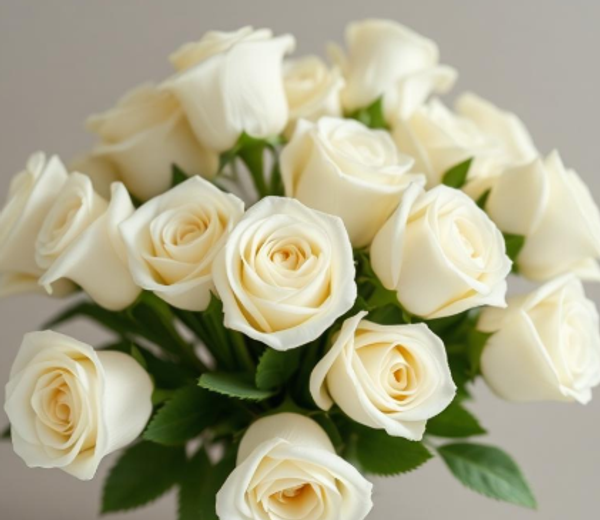 Ivory White Roses