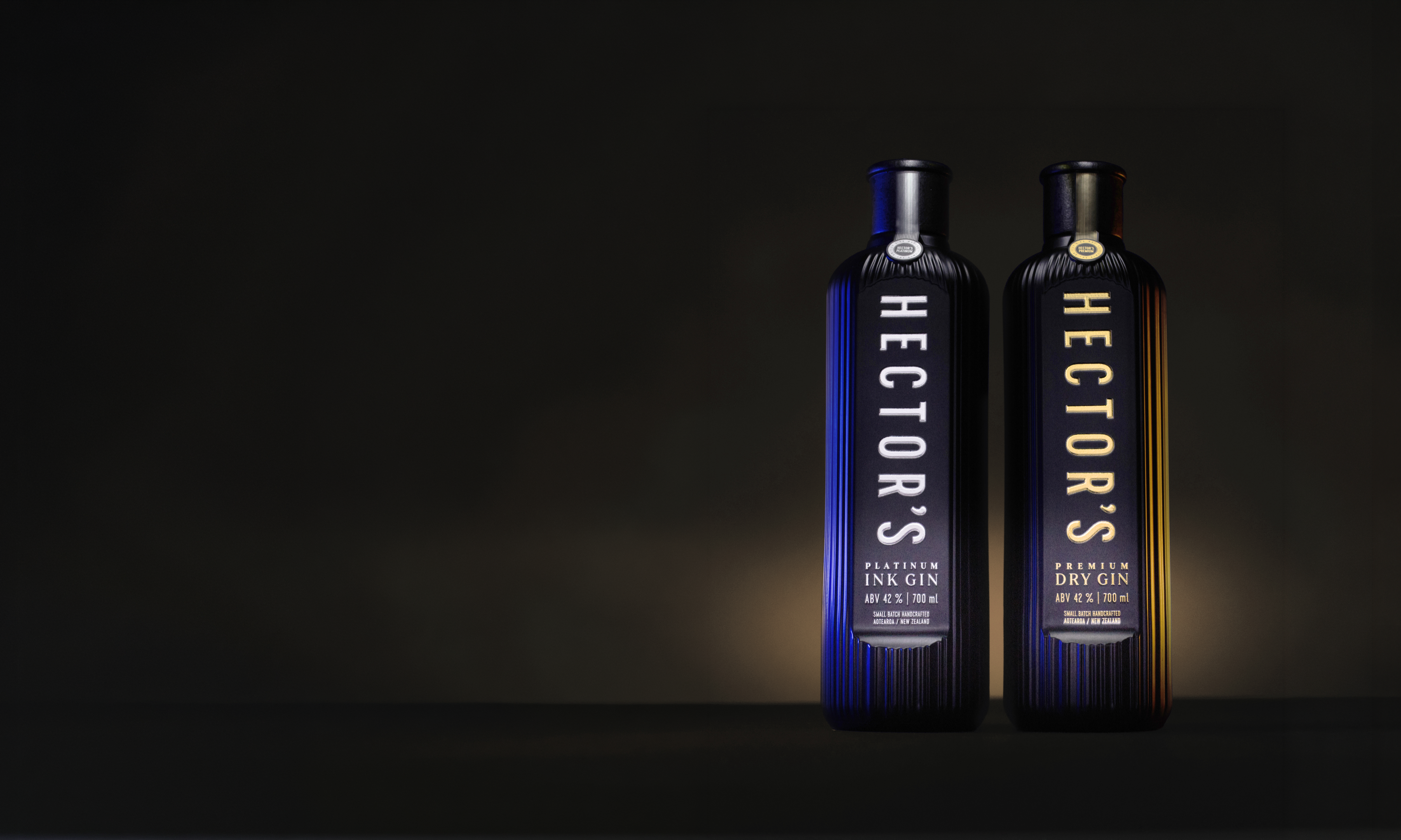 Hector's Platinum Ink and Premium Dry Gin