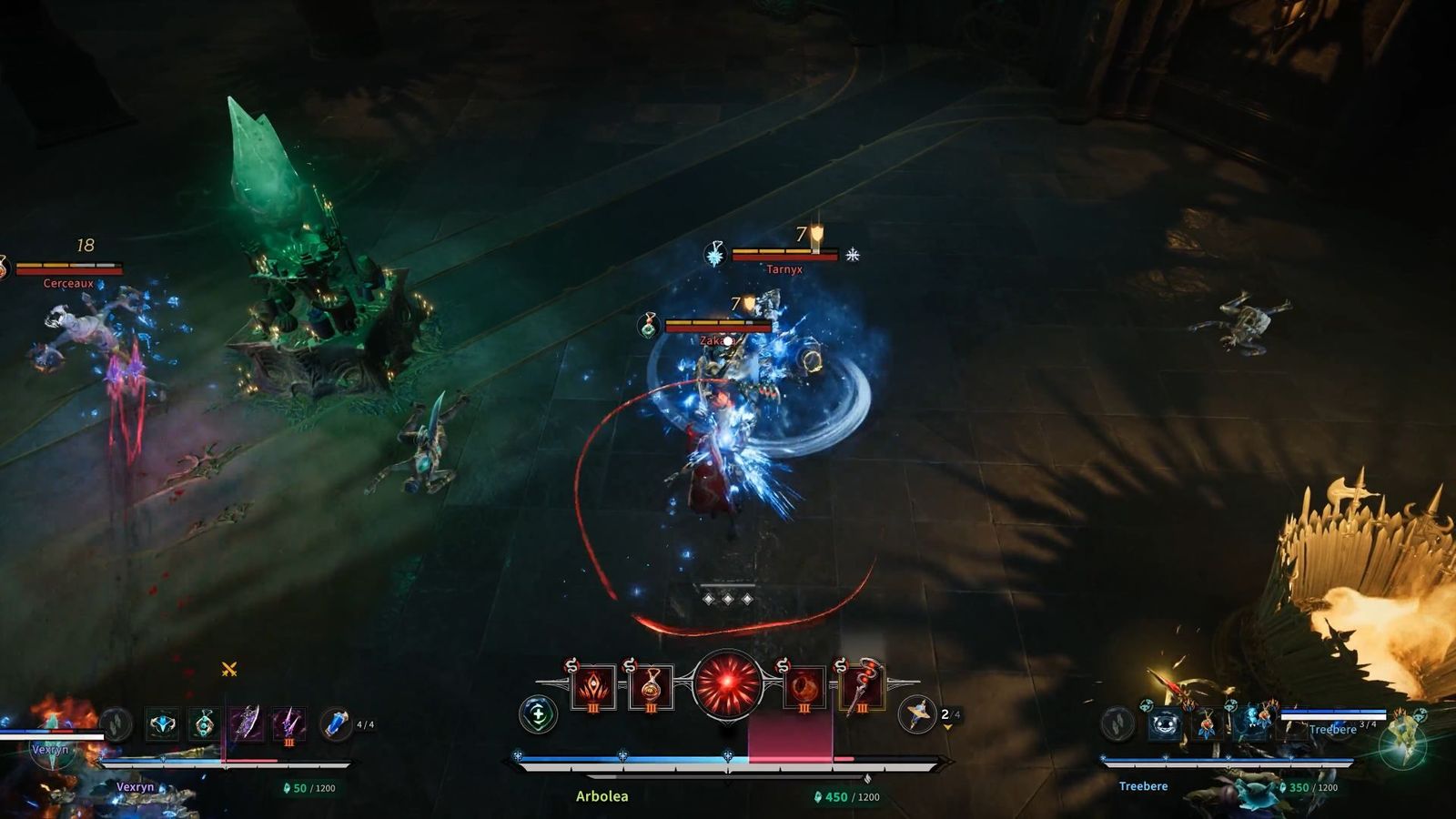 Arkheron gameplay during a PvP battle