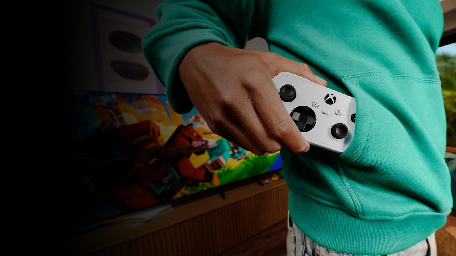 Official image of the Xbox Nano Controller, Microsoft's pocket-sized wireless controller