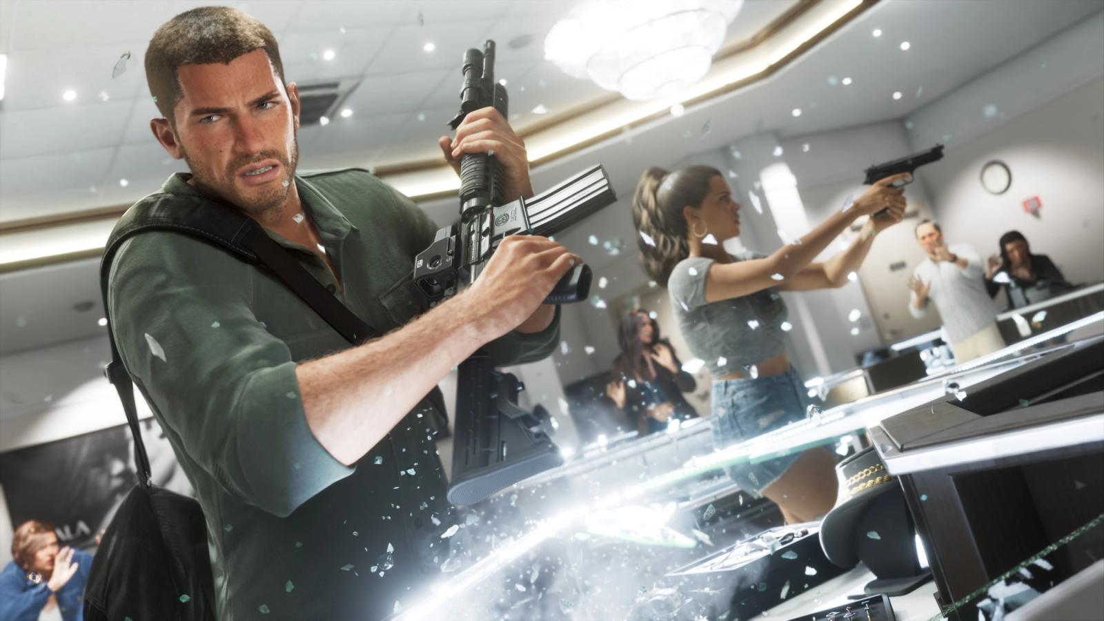 Jason Duval and Lucia Caminos in an official GTA 6 screenshot