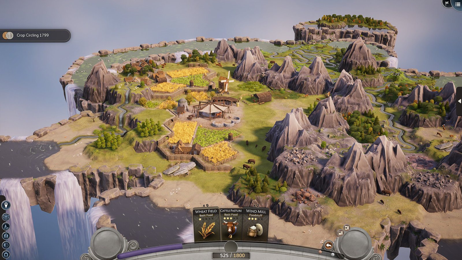 Reino medieval construído sobre ilhas flutuantes em TerraScape