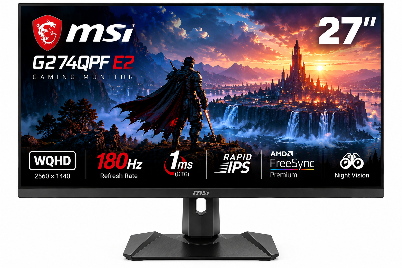 MSI G274QPF E2 27-inch WQHD 180Hz gaming monitor