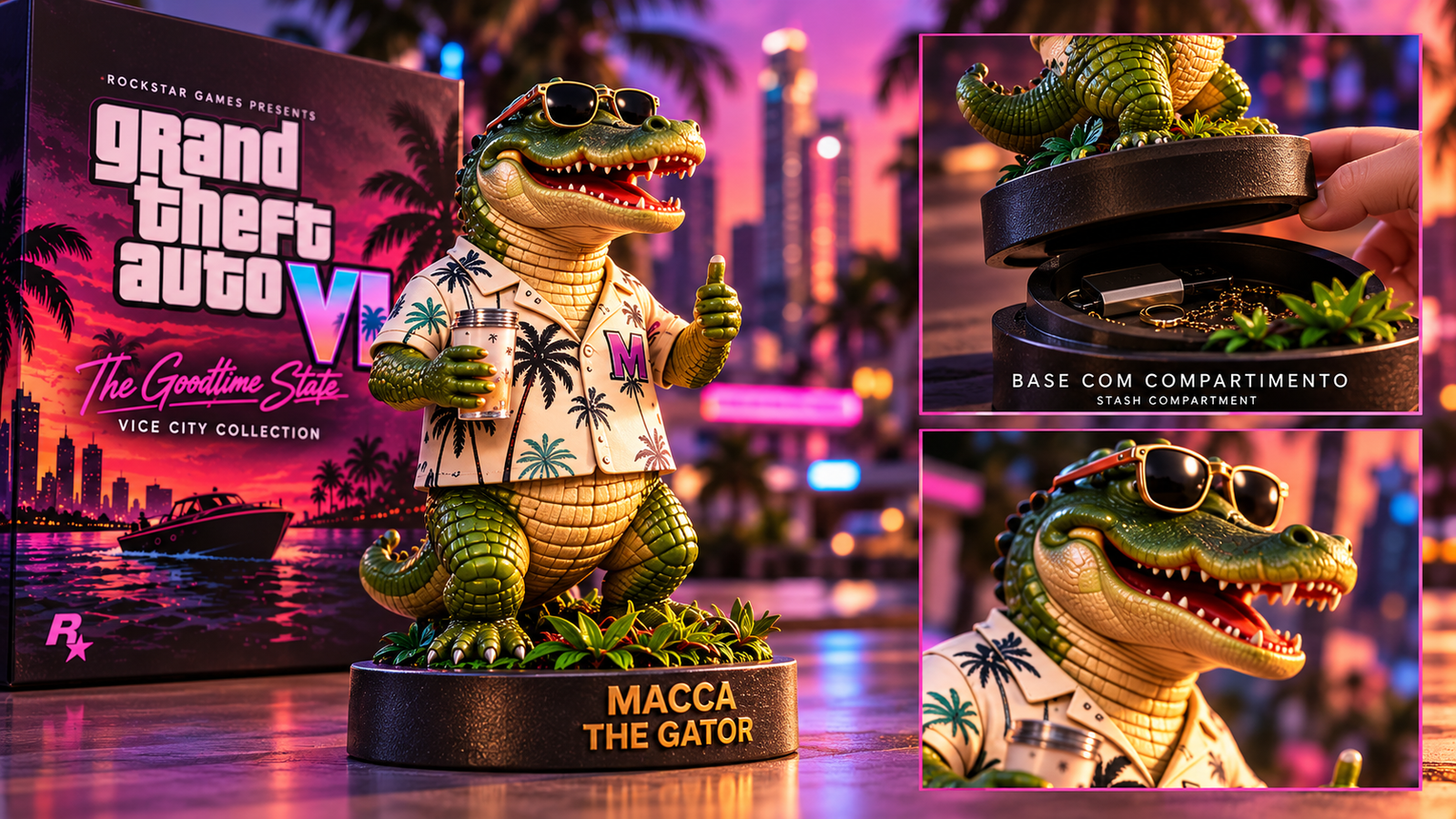 Macca the Gator figure included in the Grand Theft Auto VI collection.