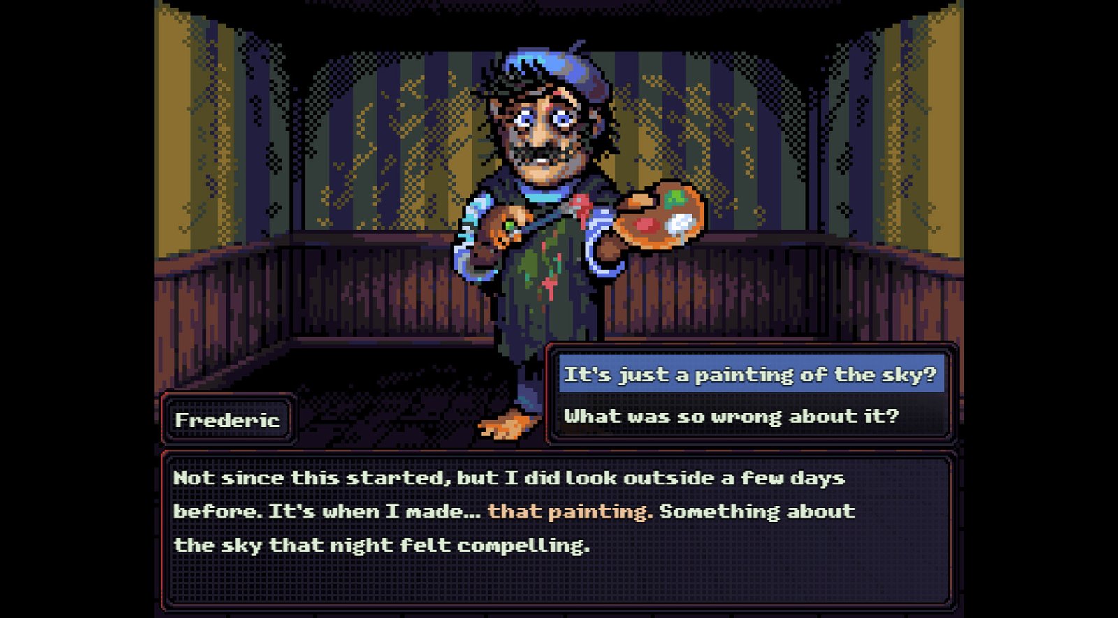 Official Look Outside screenshot from the survival horror RPG