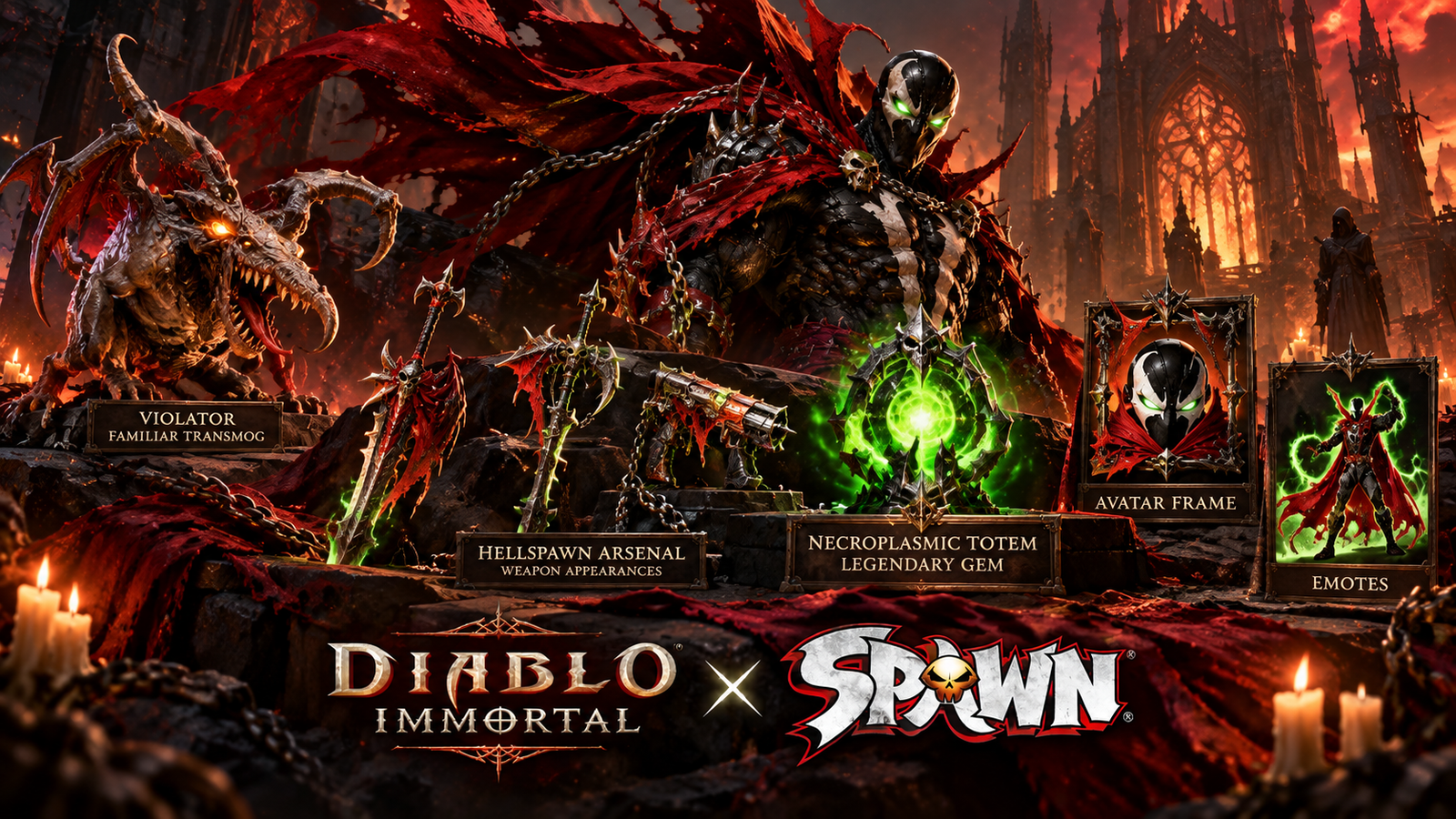Spawn rewards and cosmetics in Diablo Immortal