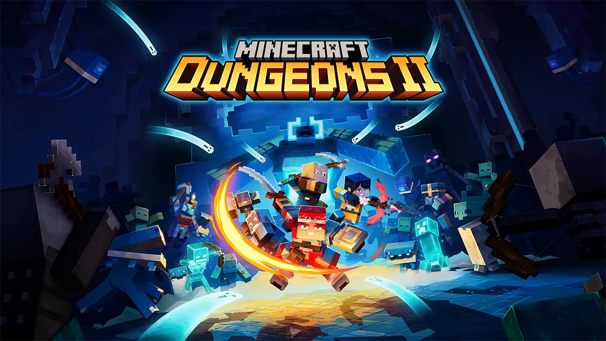 Minecraft Dungeons II heroes facing enemies in an official game screenshot